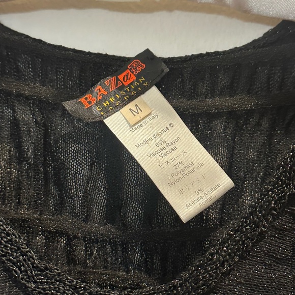 Christian Lacroix Bazar black mesh top - Picture 2 of 4